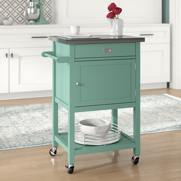 Wade Logan® Annily 26'' Wide Rolling Kitchen Cart with Stainless Steel